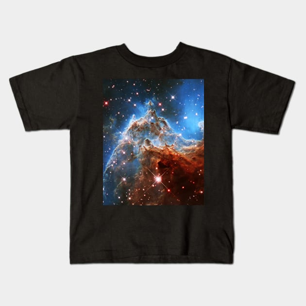 Monkey Head Nebula Kids T-Shirt by headrubble